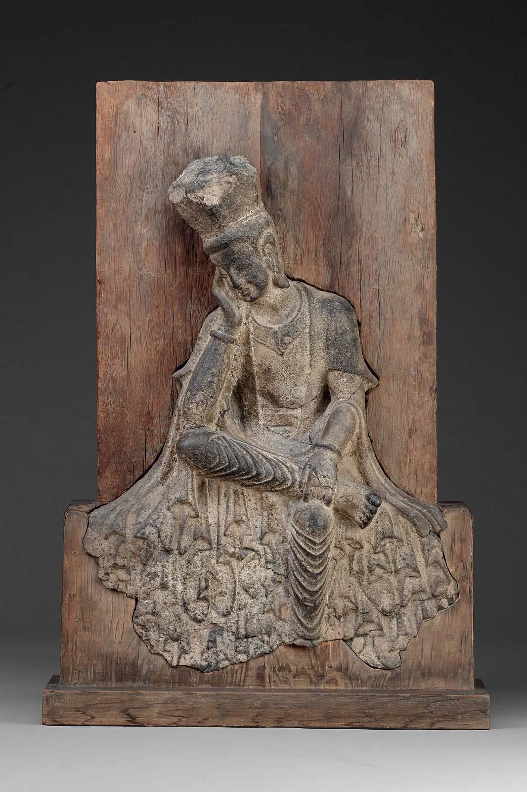 Museum of Fine Arts Boston Northern Wei Buddhist figure seated in Pensive Pose 波士顿美术博物馆 北魏思维菩萨.jpg