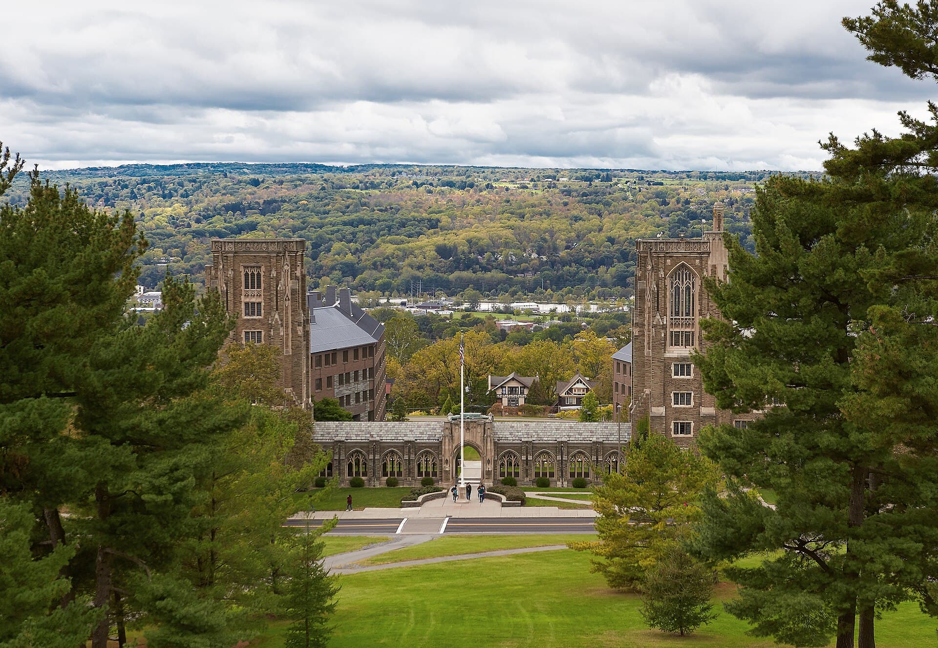 Cornell University McFaddin Hall and Lyon Hall 2019-10-04 22-39.jpg
