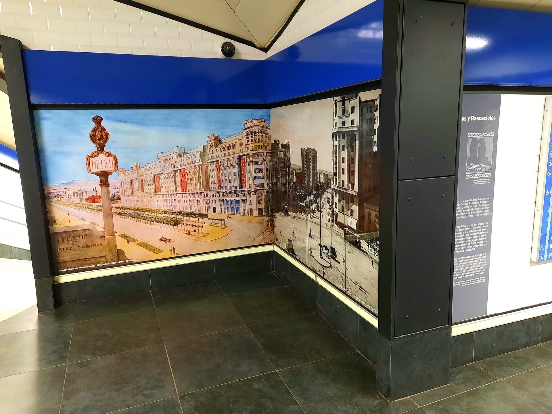 Metro de Madrid, Mural histórico de Cuatro Caminos.jpg