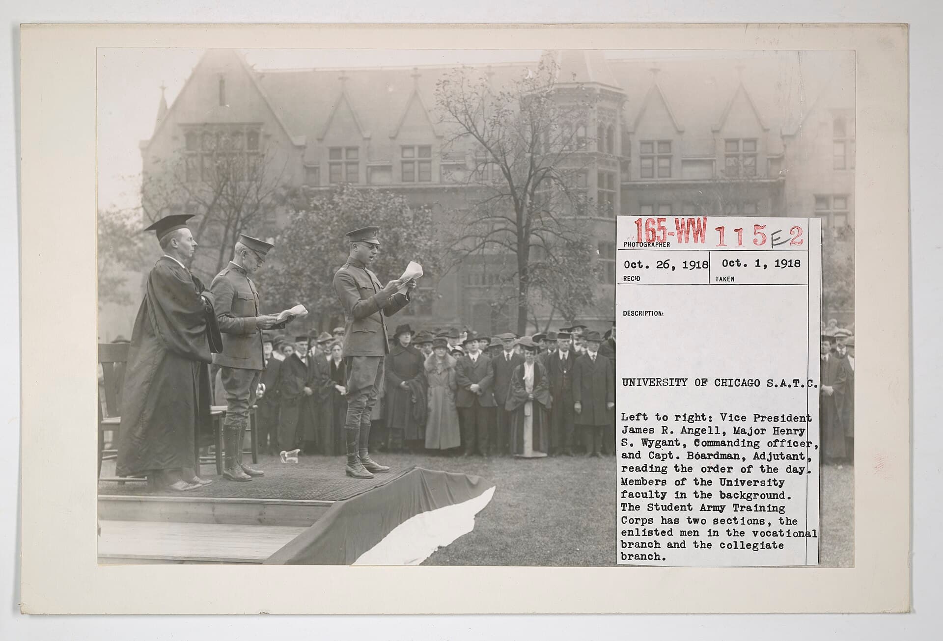 Colleges and Universities - University of Chicago - University of Chicago. Student Army Training Corps - NARA - 26428786 (page 1).jpg